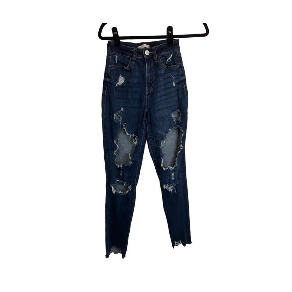 SO Brand Super Hi Rise Curvy Jeggings Distressed Destroyed Jeans Women Size 3/26